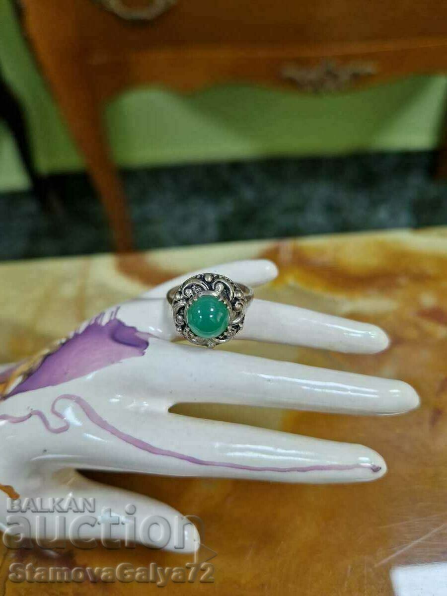 A wonderful antique silver ring - 6