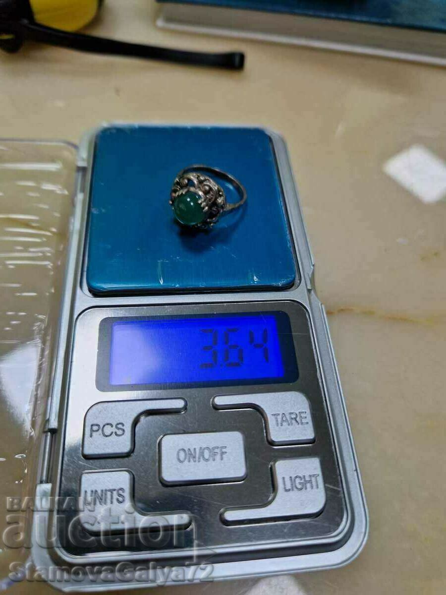 A wonderful antique silver ring - 7