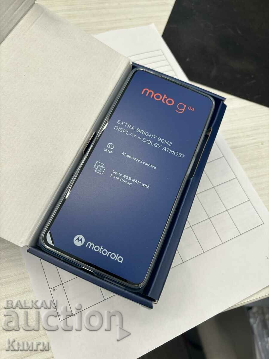 Motorola Moto G04 phone with warranty