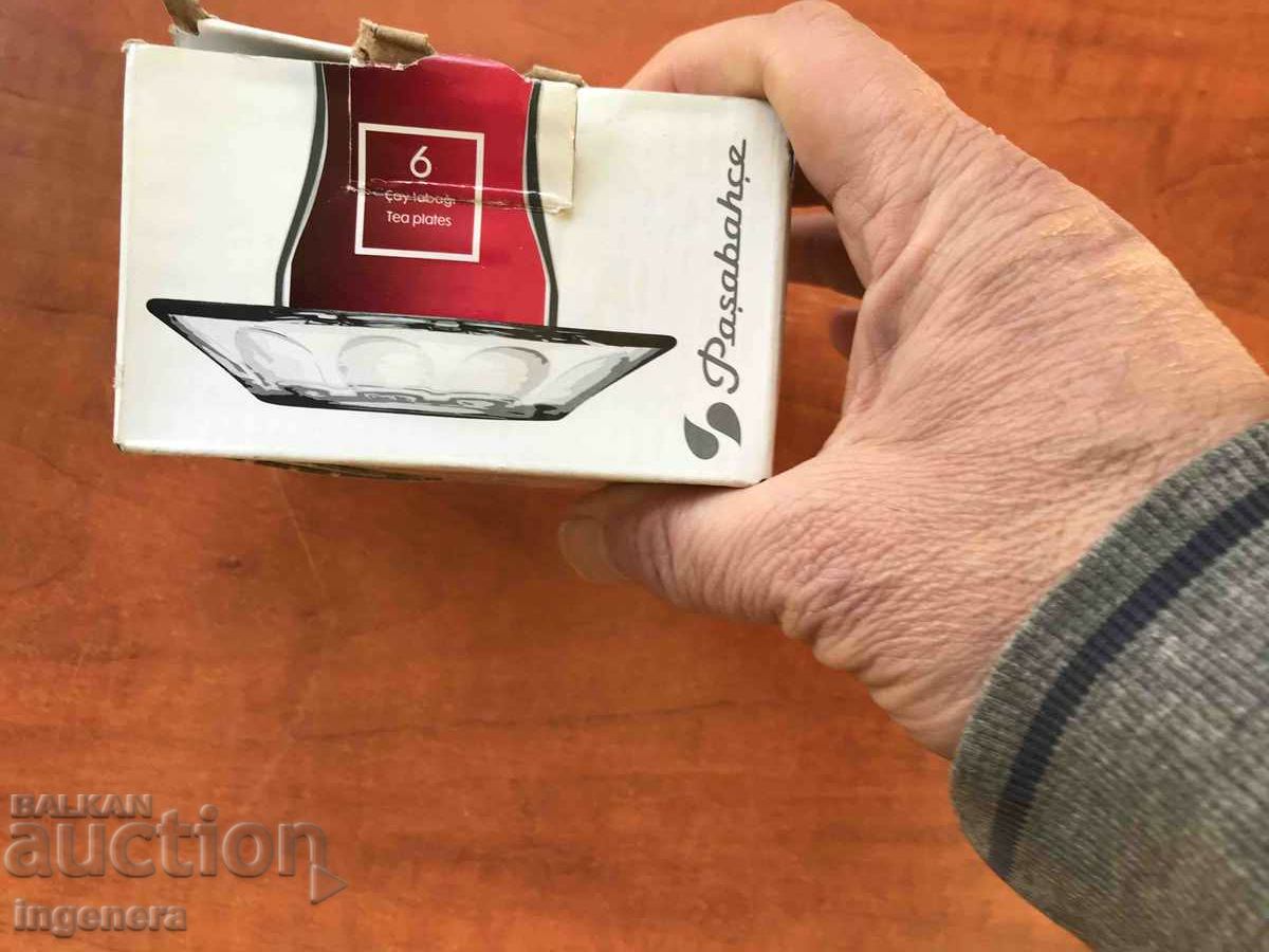 PLATE GLASS PLATE NEW 6 PCS. - 5 PLATE GLASS PLATE NEW 6 PCS. - 5