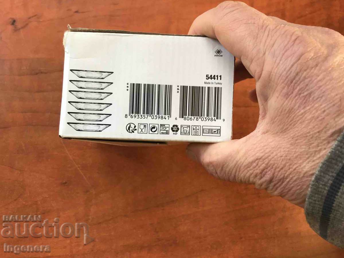 PLATE GLASS PLATE NEW 6 PCS. - 6 PLATE GLASS PLATE NEW 6 PCS. - 6