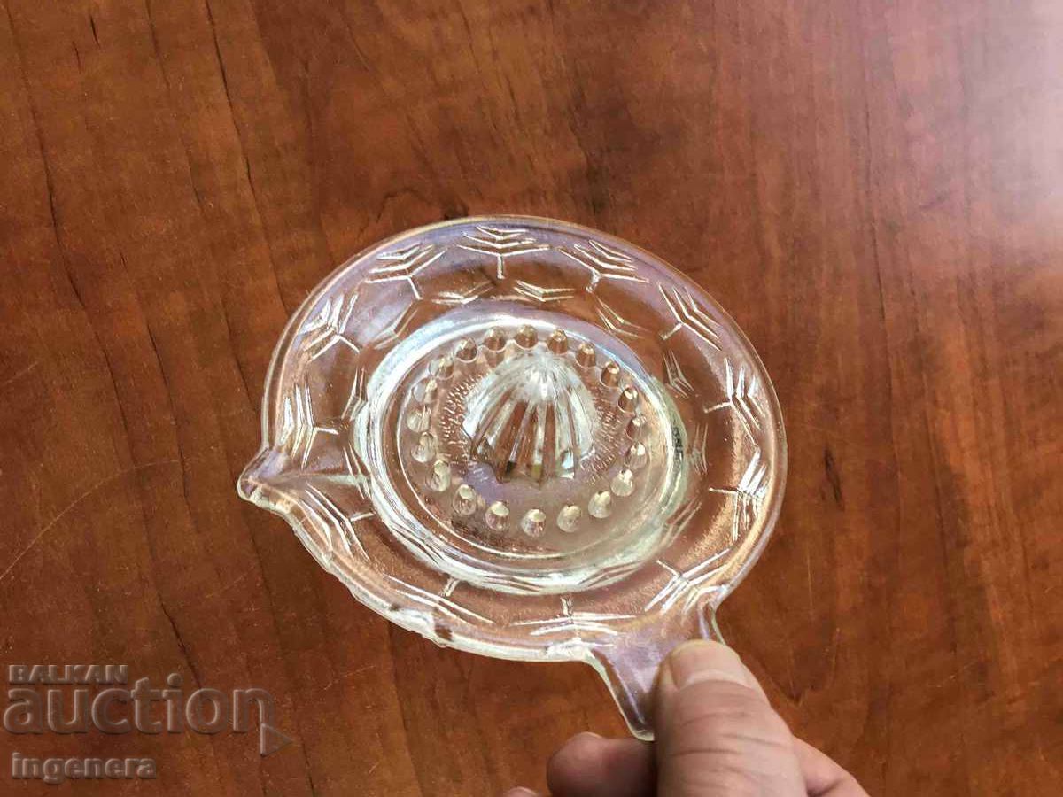 Auction CITRUS JUICER THICK EMBOSSED GLASS Auction CITRUS JUICER THICK EMBOSSED GLASS