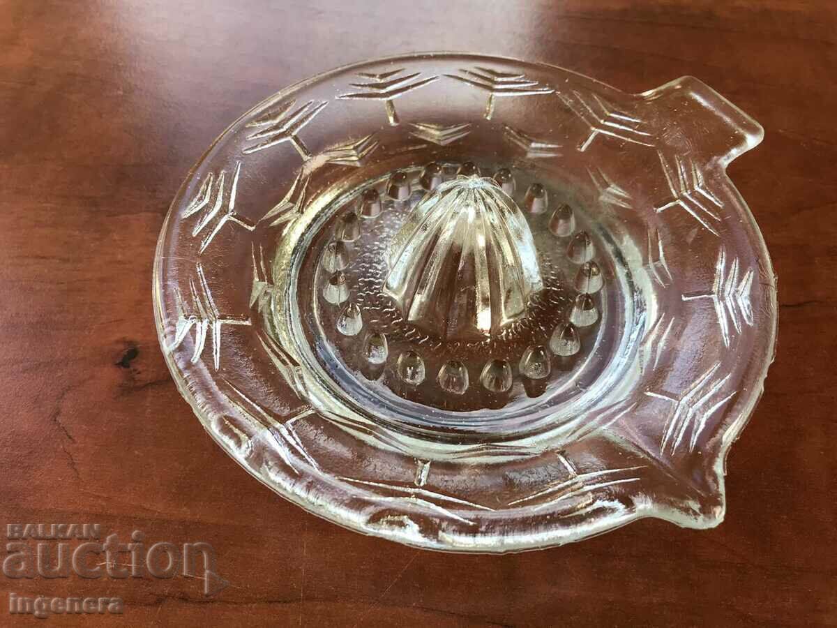 CITRUS JUICER THICK EMBOSSED GLASS