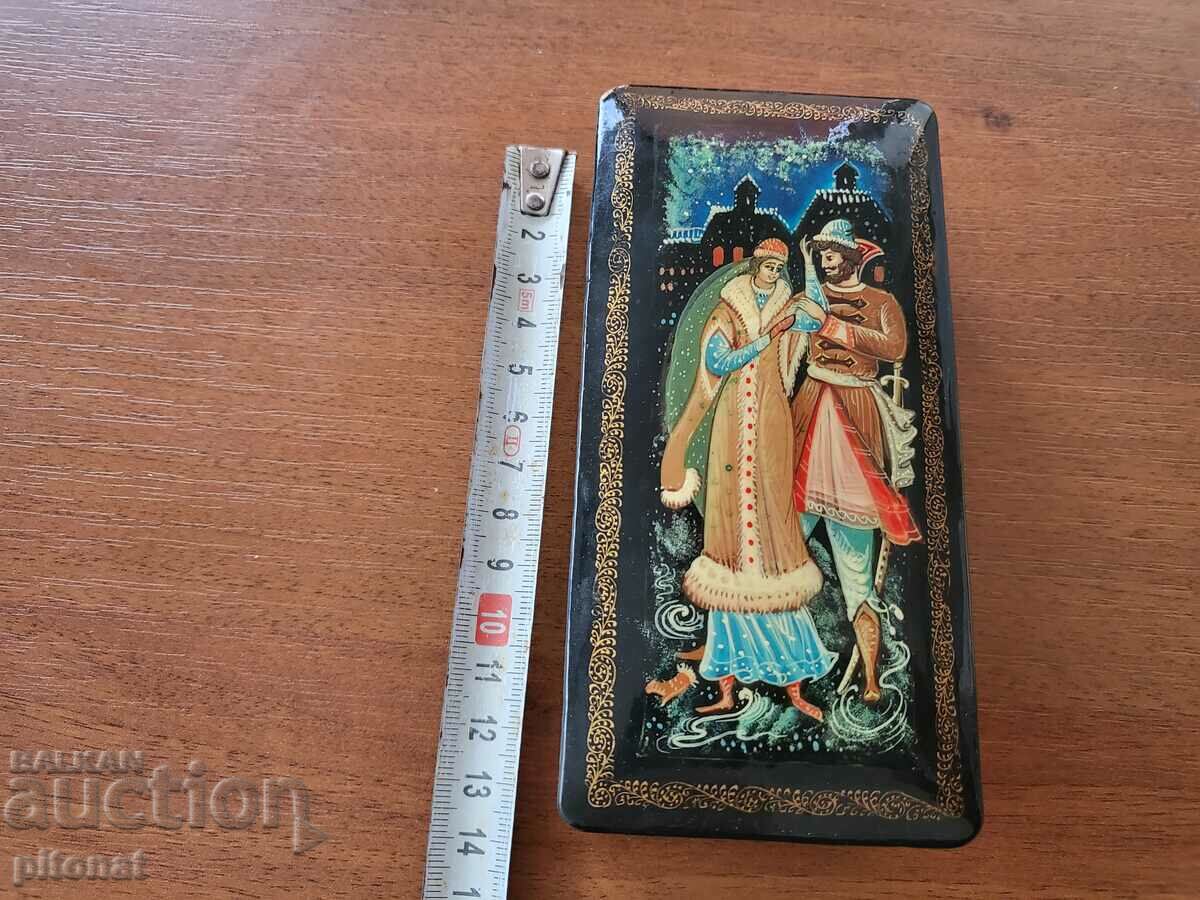 USSR hand painted lacquer box 2 - 5
