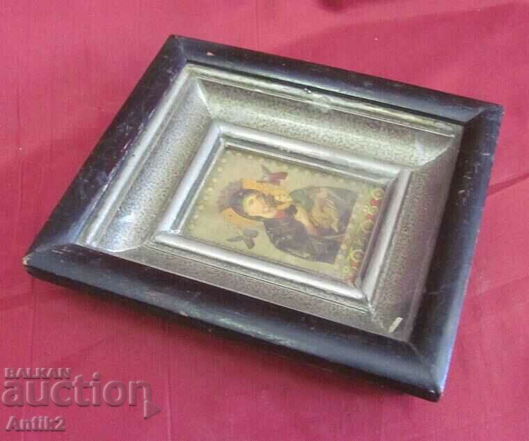 Auction 19th century Small Original Icon - Virgin Mary Auction 19th century Small Original Icon - Virgin Mary