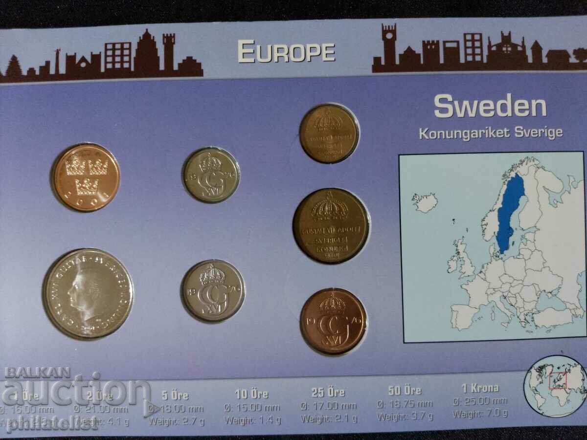Complete set - Sweden 1971-2001, 7 coins with price 22.00 BGN | € 11.25 Complete set - Sweden 1971-2001, 7 coins with price 22.00 BGN | € 11.25
