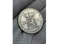 2 и 1/2 гулден 1871 г, Нидерландия - сребърна монета