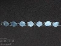 OLD BRACELET WITH SILVER COINS