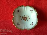 Old porcelain bonbonniere bowl marked Bavaria Gilt