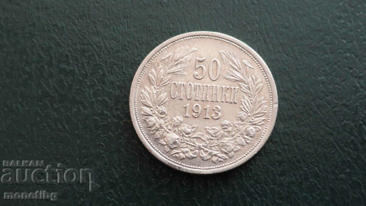 Bŭlgariya 1913g. - 50 stotinki Ag - 5