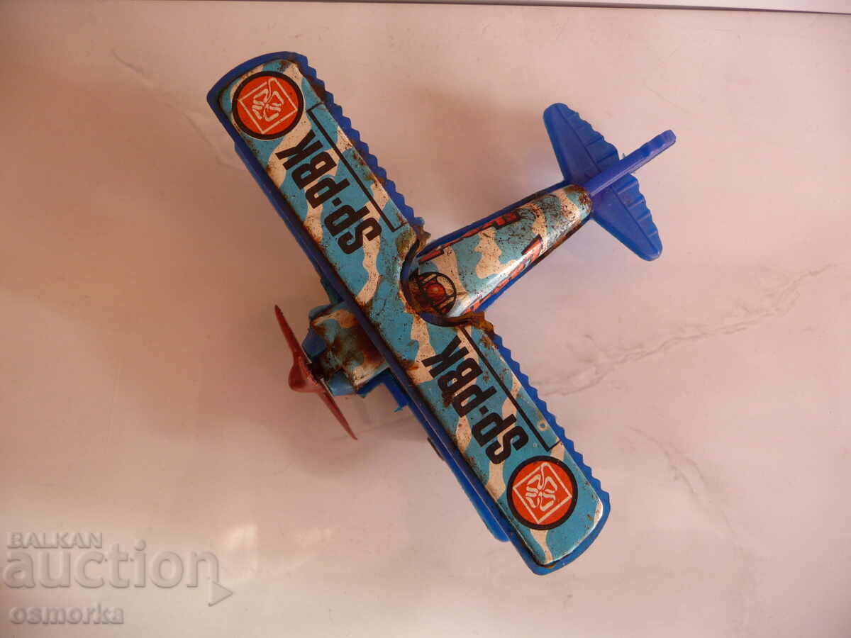 Ikar 7 стара играчка самолетче SP-PBK самолет крила перка