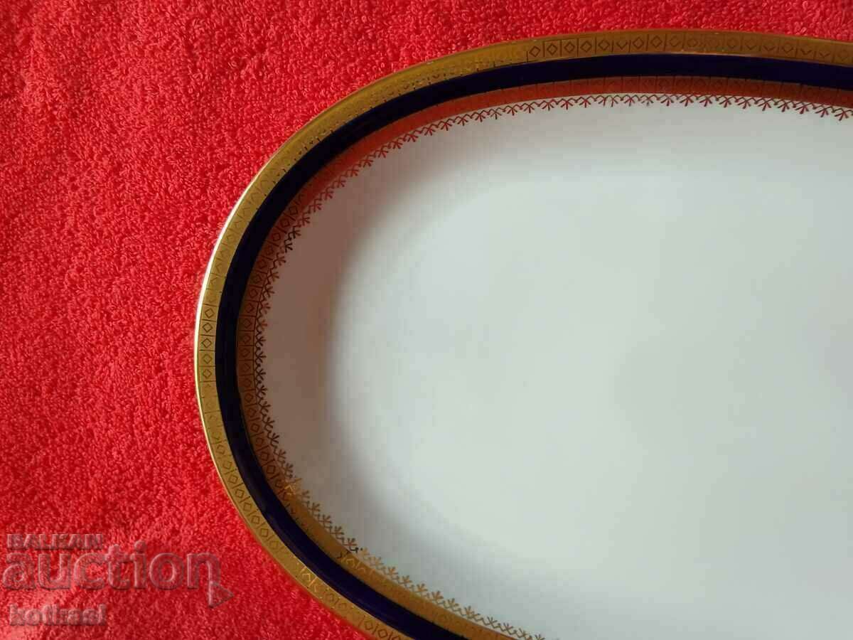 Licitație Farfurie veche din porțelan Winterling aurit cobalt
