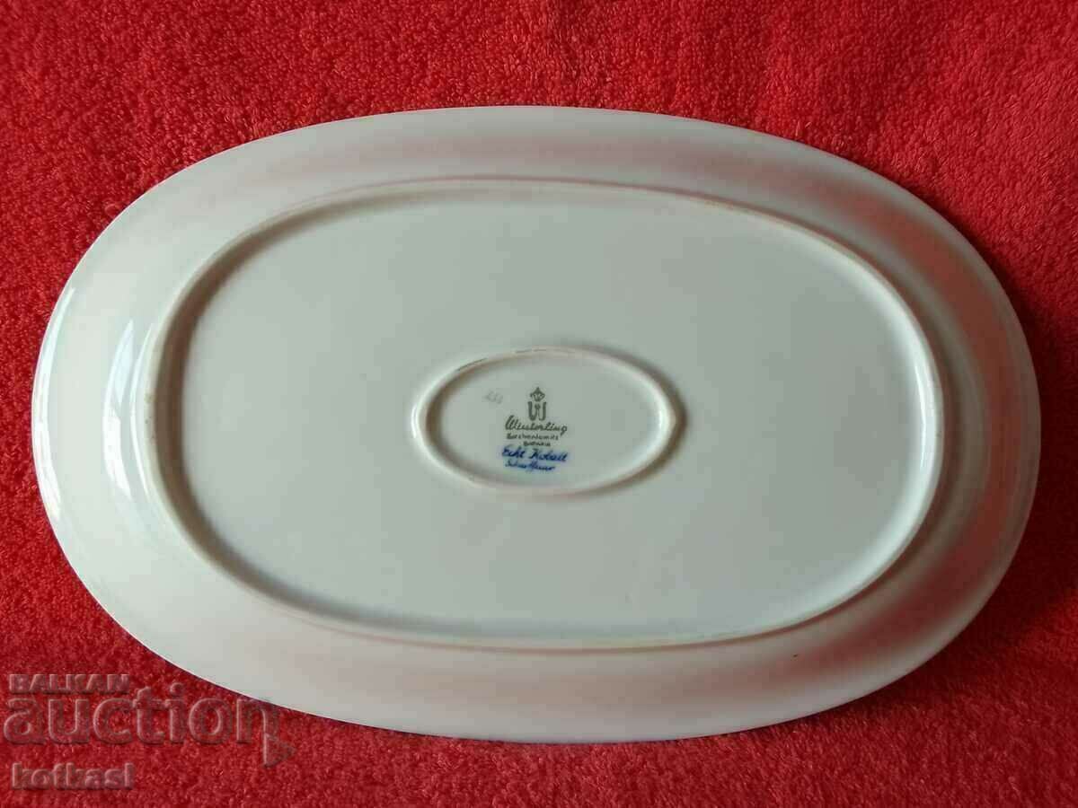 Farfurie veche din porțelan Winterling aurit cobalt - 6