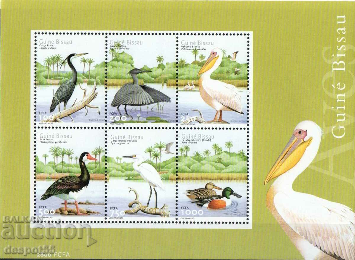2001. Guinea Bissau. Birds. Block.