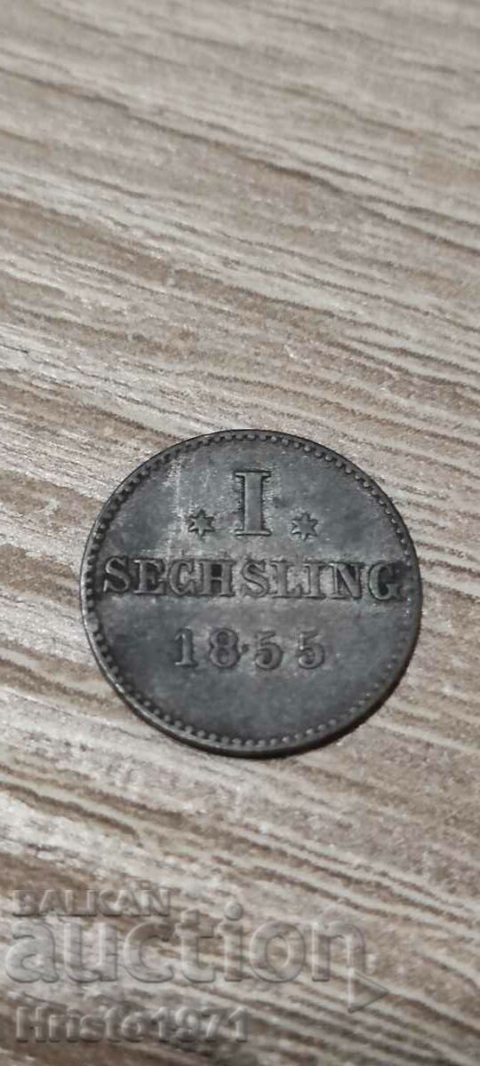1 shilling 1855