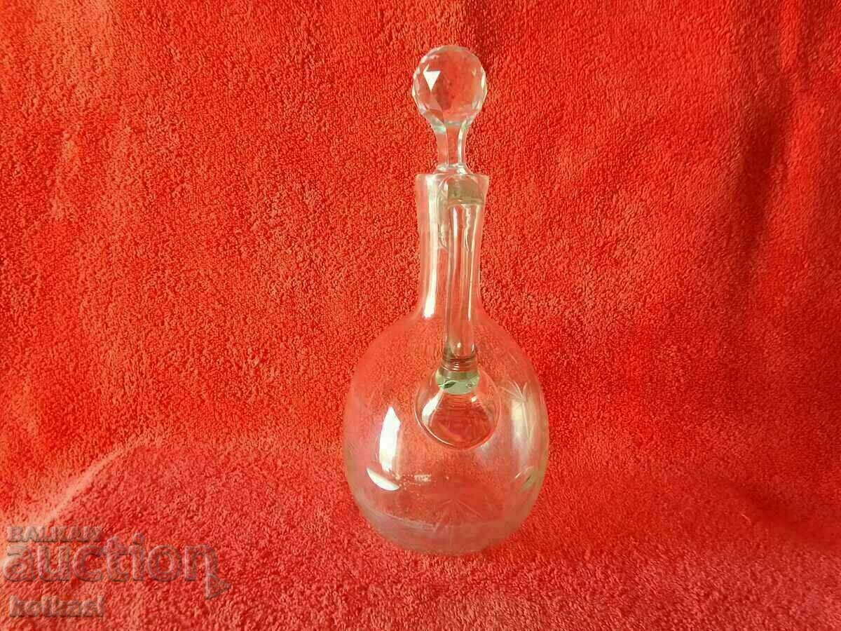 Old glass Crystal jug about 27 cm. with price 35.50 BGN | € 18.15