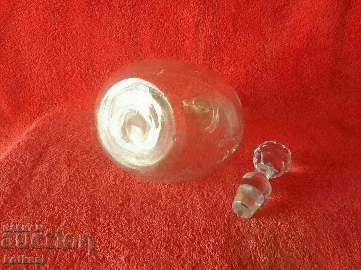 Old glass Crystal jug about 27 cm. - 6