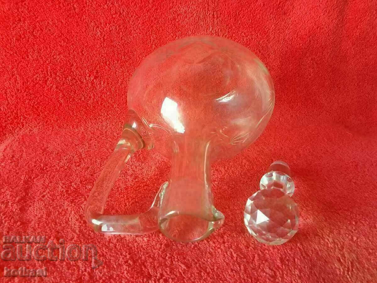 Old glass Crystal jug about 27 cm. - 7