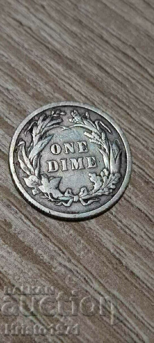 1 дайм 1898