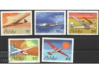 Clean Stamps Aviation Gliders 1968 from Poland