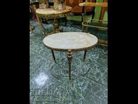 A lovely antique French bronze onyx side table