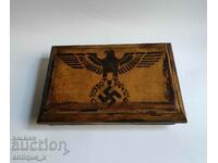 Handmade old German wooden box