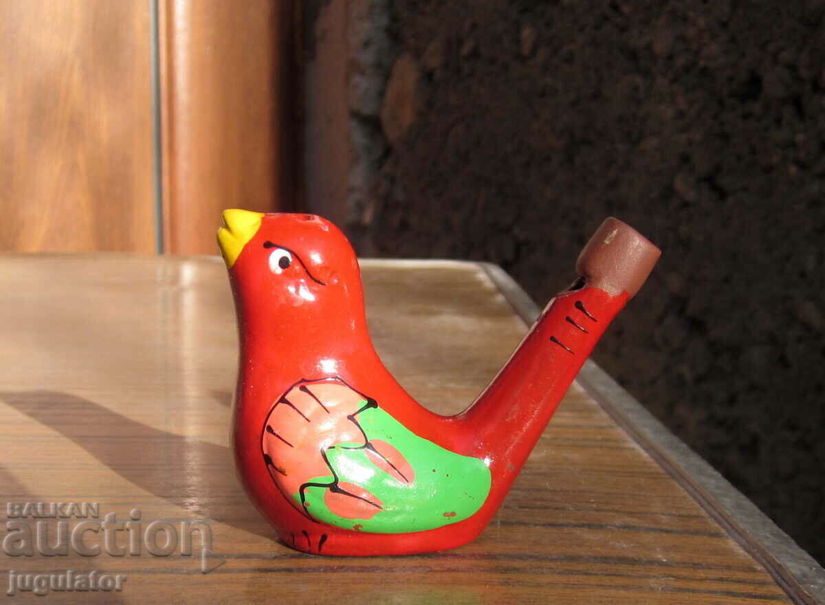 Auction old Bulgarian folk ceramic whistle ocarina bird Auction old Bulgarian folk ceramic whistle ocarina bird