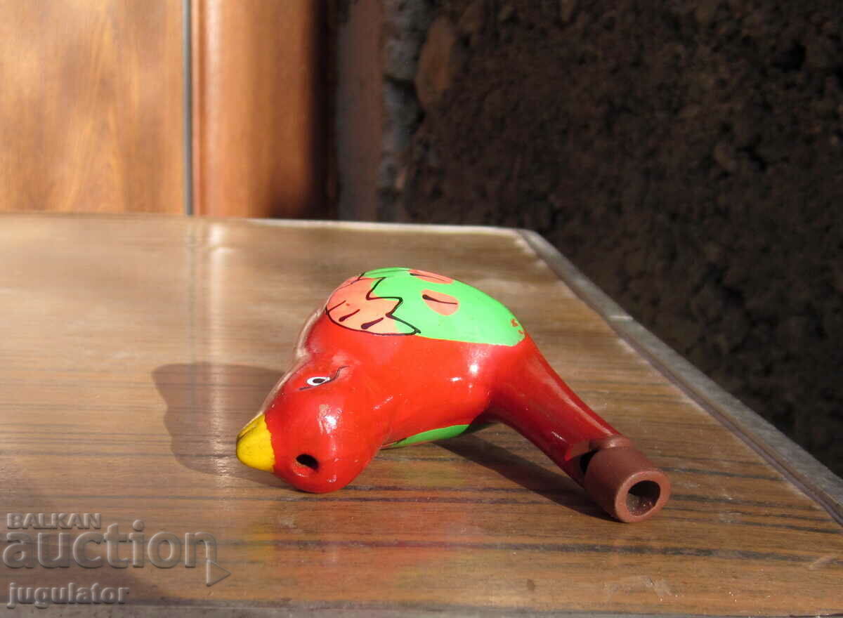 old Bulgarian folk ceramic whistle ocarina bird - 5 old Bulgarian folk ceramic whistle ocarina bird - 5