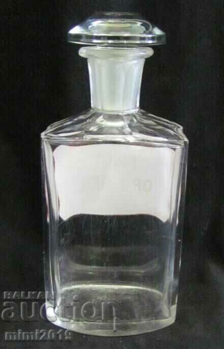 WWII Glass Apothecary Anesthesia Bottle - 6 WWII Glass Apothecary Anesthesia Bottle - 6