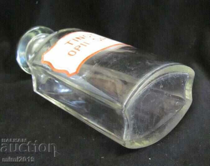 WWII Glass Apothecary Anesthesia Bottle - 7 WWII Glass Apothecary Anesthesia Bottle - 7