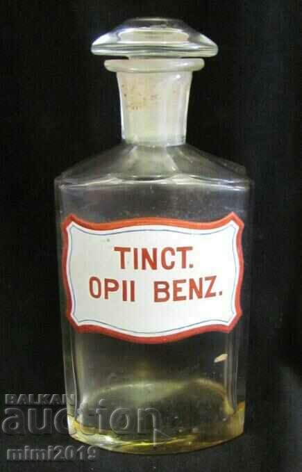 WWII Glass Apothecary Anesthesia Bottle - 7