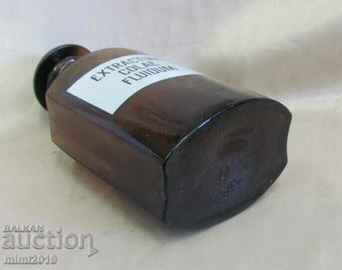 WWII Glass Apothecary Anesthesia Bottle - 7 WWII Glass Apothecary Anesthesia Bottle - 7