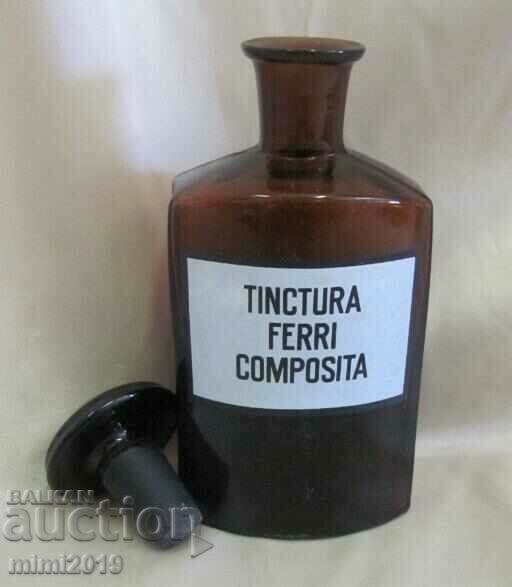 Auction WWII Glass Apothecary Bottle Auction WWII Glass Apothecary Bottle