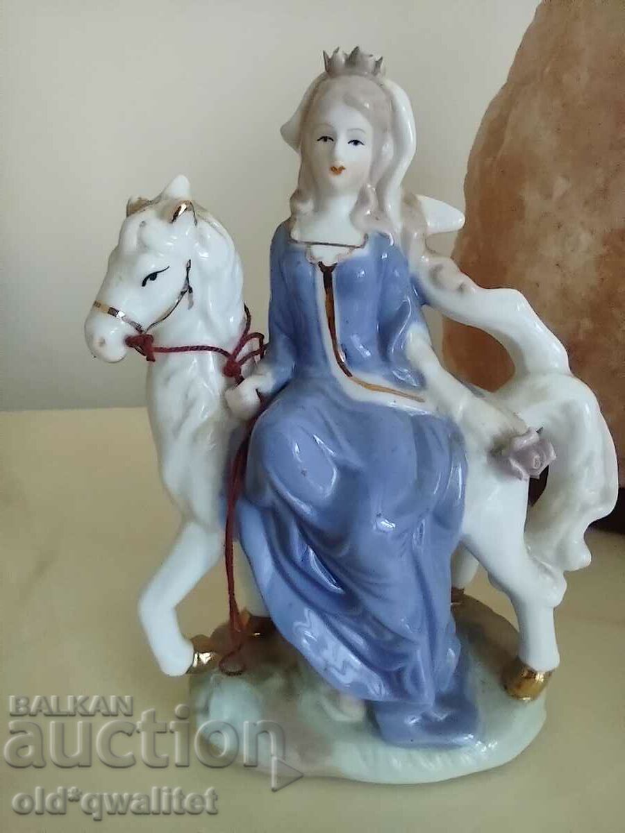 Πορσελάνινη φιγούρα, ειδύλλιο, άλογο πριγκίπισσα
