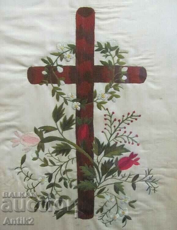 1900s World War I Hand Embroidery on Silk