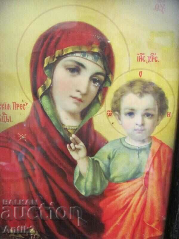 19th century Original Kazan Icon - Virgin Mary with price 45.00 BGN | € 23.01
