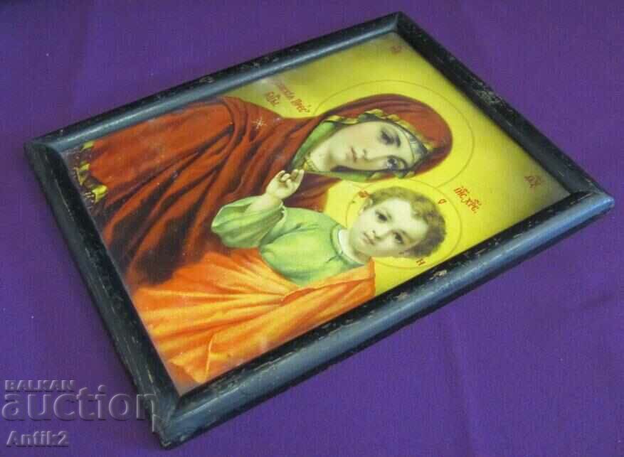 Delivery of 19th century Original Kazan Icon - Virgin Mary