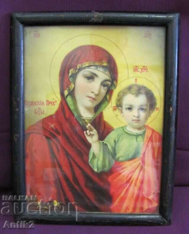 19th century Original Kazan Icon - Virgin Mary