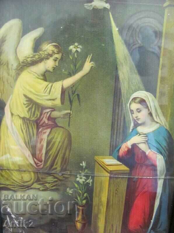 19th century Original Chromolithograph Painting-Virgin Mary with price 55.00 BGN | € 28.12 19th century Original Chromolithograph Painting-Virgin Mary with price 55.00 BGN | € 28.12