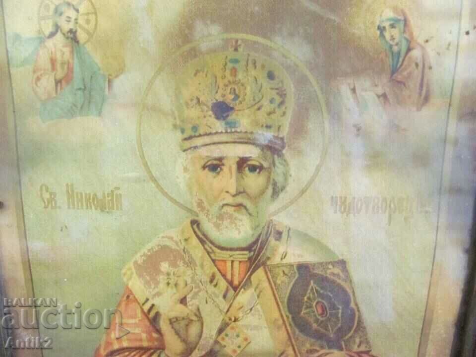 Icoana secolului al XIX-lea - Sf. Nicolae Făcătorul de Minuni Rusia imperială cu preț 90.00 BGN | € 46.02