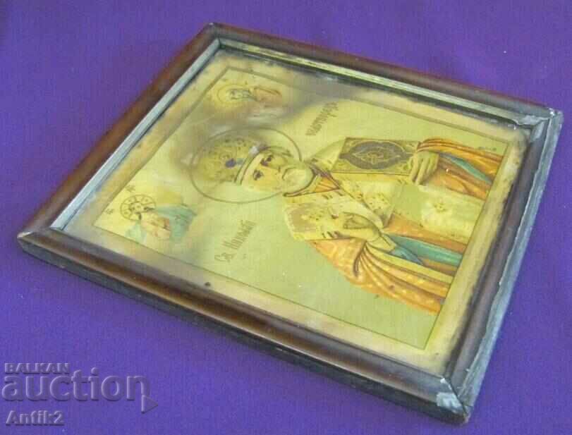 Icoana secolului al XIX-lea - Sf. Nicolae Făcătorul de Minuni Rusia imperială - 5