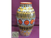 50's Beautiful Porcelain Hand Painted Vase