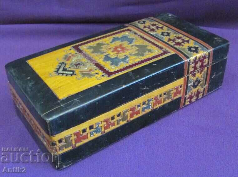 19th Century Art Nouveau Secession Handmade Wooden Box