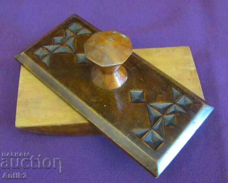 19th Century Handmade Wooden Ink Pad - 5