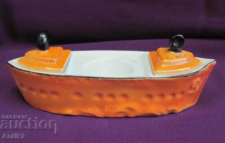 30's Porcelain Salt Shaker STOLPMUNDE Germany - 5 30's Porcelain Salt Shaker STOLPMUNDE Germany - 5