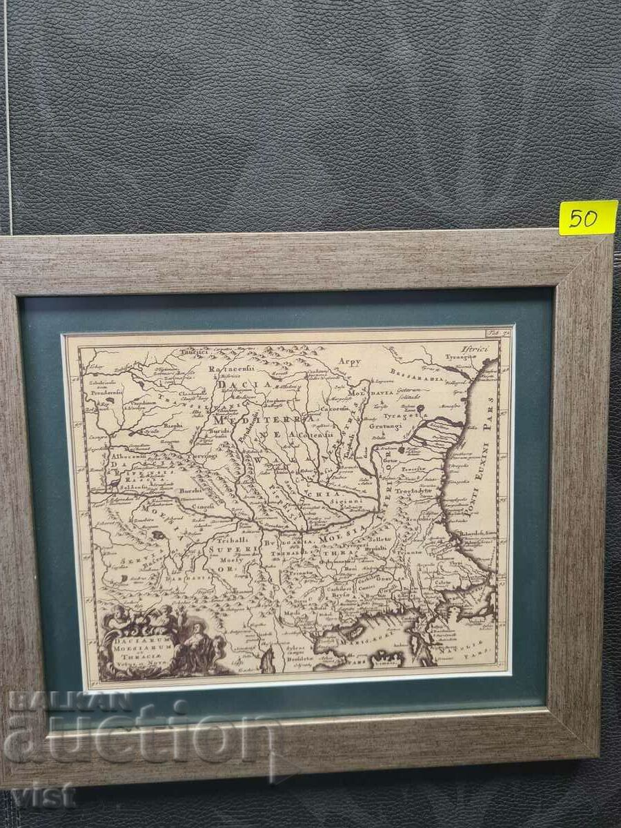 Old map framed