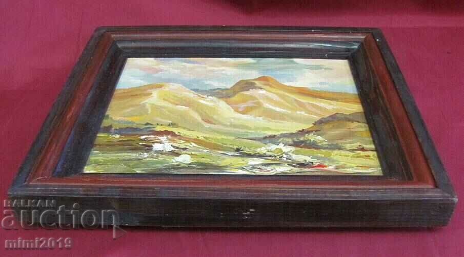 90-те Картина Масло Платно 32х28 см. - 5 90-те Картина Масло Платно 32х28 см. - 5