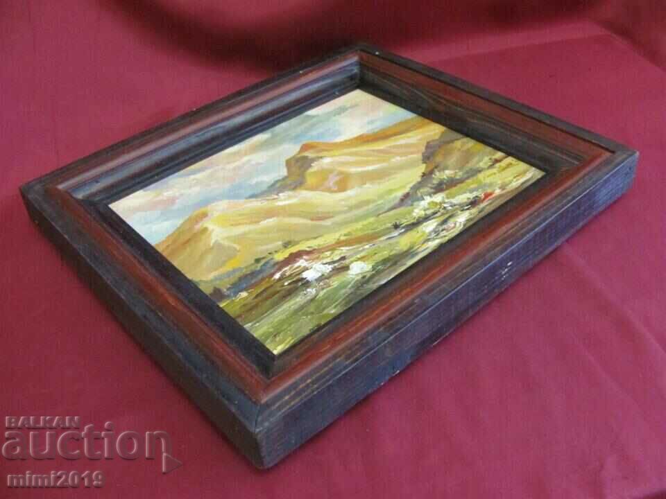 90-те Картина Масло Платно 32х28 см. - 6 90-те Картина Масло Платно 32х28 см. - 6