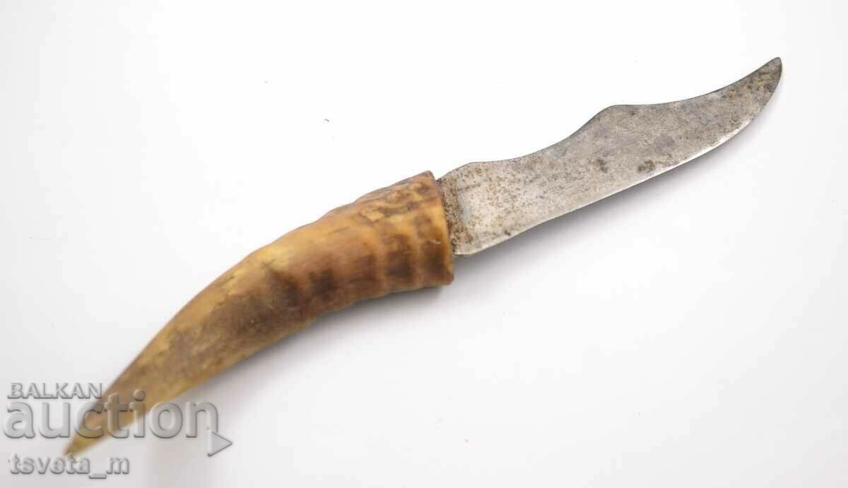 Antique knife with horn handle