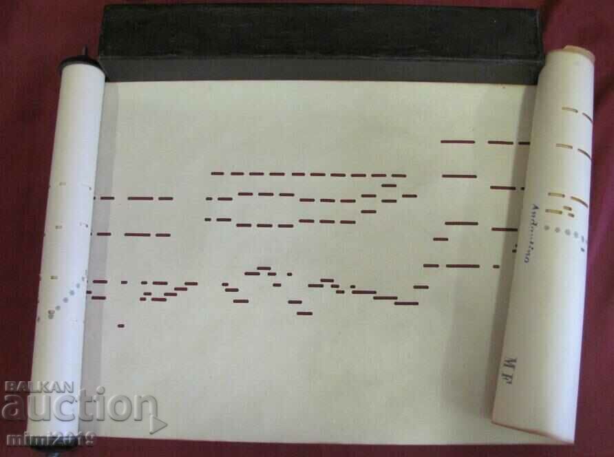 19th century 1891 Punch Card for Laterna Music - "La Traviata" - 6 19th century 1891 Punch Card for Laterna Music - "La Traviata" - 6